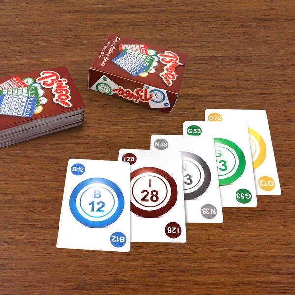 GSE™ Bingo Calling Cards, Plastic Coated Bingo Playing Deck of