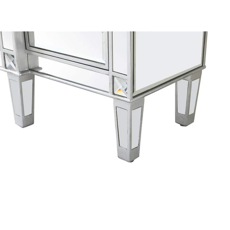 2-Door Mirrored Accent Cabinet
