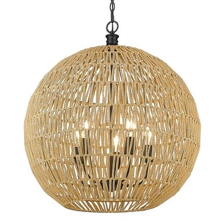Golden Lighting Florence 5-light Pendant in Matte Black
