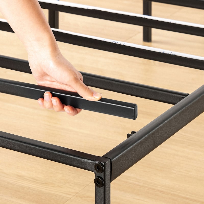 12" Twin Metal Platform Bed Frame with Steel Slats
