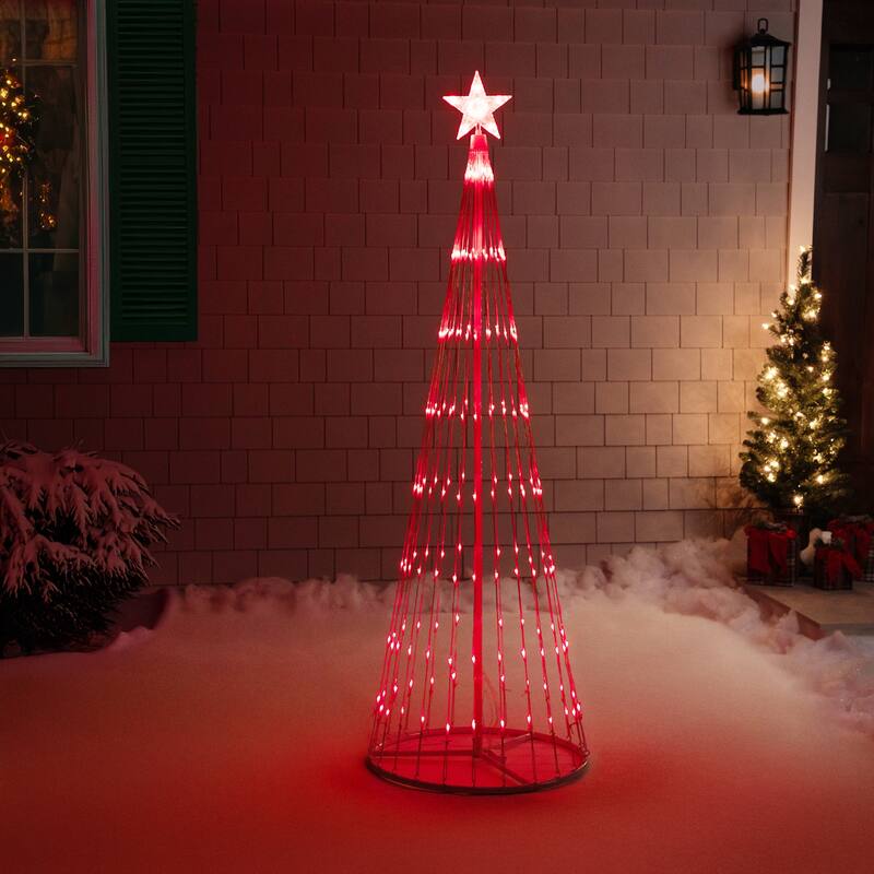 6' Red LED Lighted Show Cone Christmas Tree Outdoor Decoration