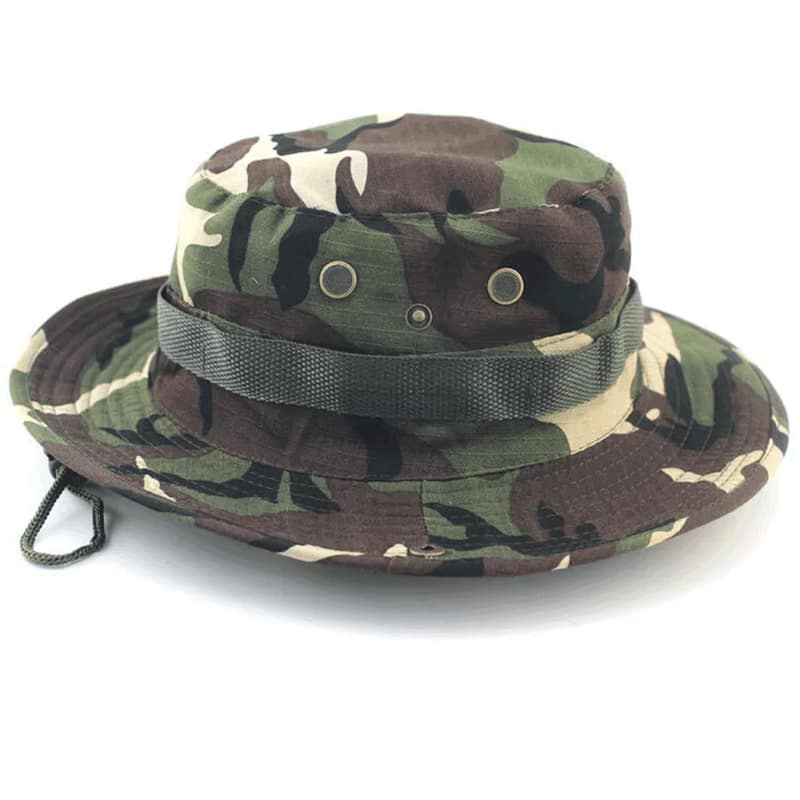 XGear Tactical Wide Brim Boonie Bucket Hat - Army Green Camo