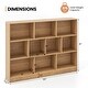 preview thumbnail 11 of 21, 41 inches Wooden Toy Storage Organizer with 10 Cubes for Classroom Daycare Nursery Kindergarten - 55" x 9.5" x 41" (L x W x H)