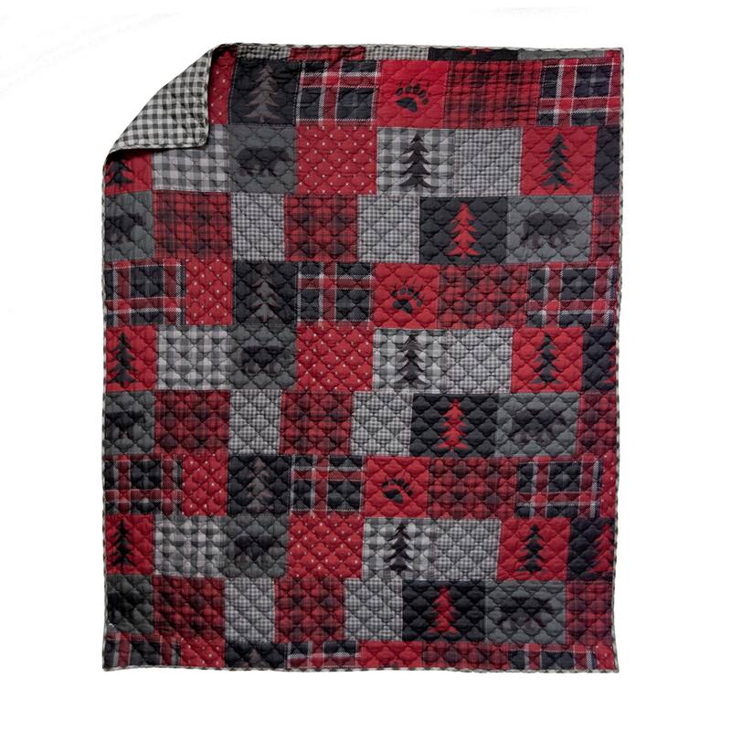 Donna Sharp Red Forest Microfiber Throw Blanket