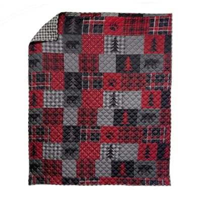 Donna Sharp Red Forest Microfiber Throw Blanket