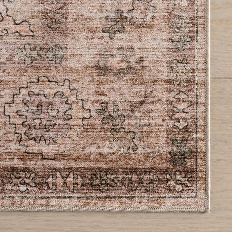 Nuloom Omellia Traditional Floral Washable Area Rug
