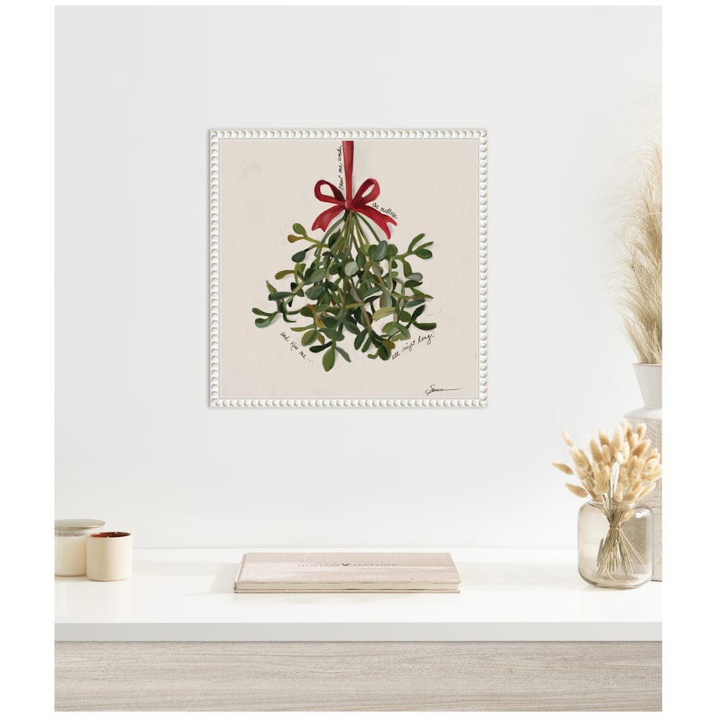 Kate and Laurel Mistletoe by Mary Sparrow Framed Canvas Wall Art Print
