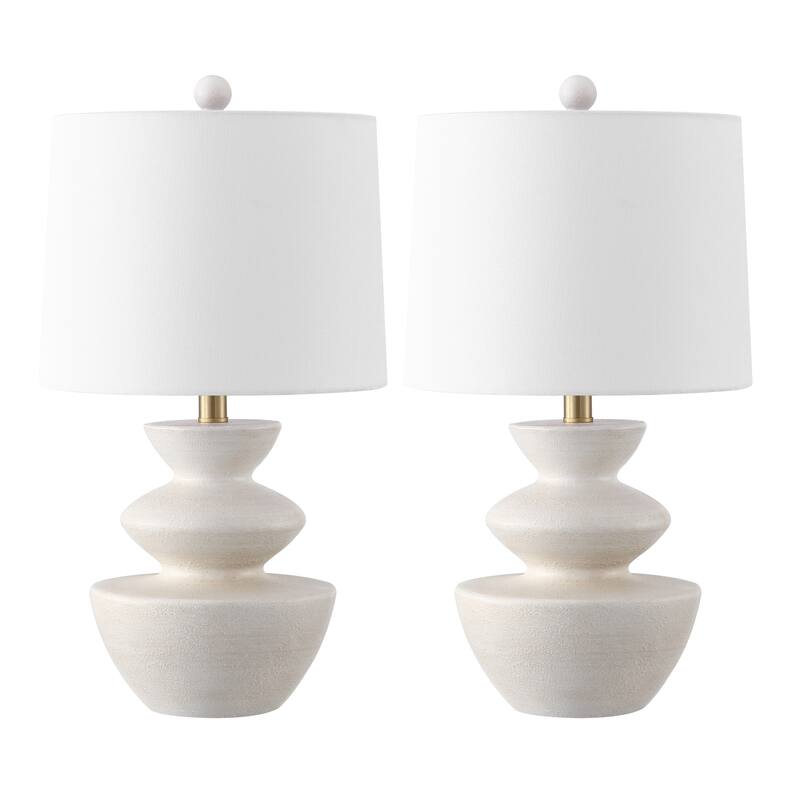 SAFAVIEH Couture Jorden, 22-inch, Resin Table Lamp (Set of 2) - 12"W x 12"D x 22"H