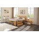 preview thumbnail 13 of 13, Full Size Wood Platform Bed with Removable Shelves, 2-Storage Drawers, Natural