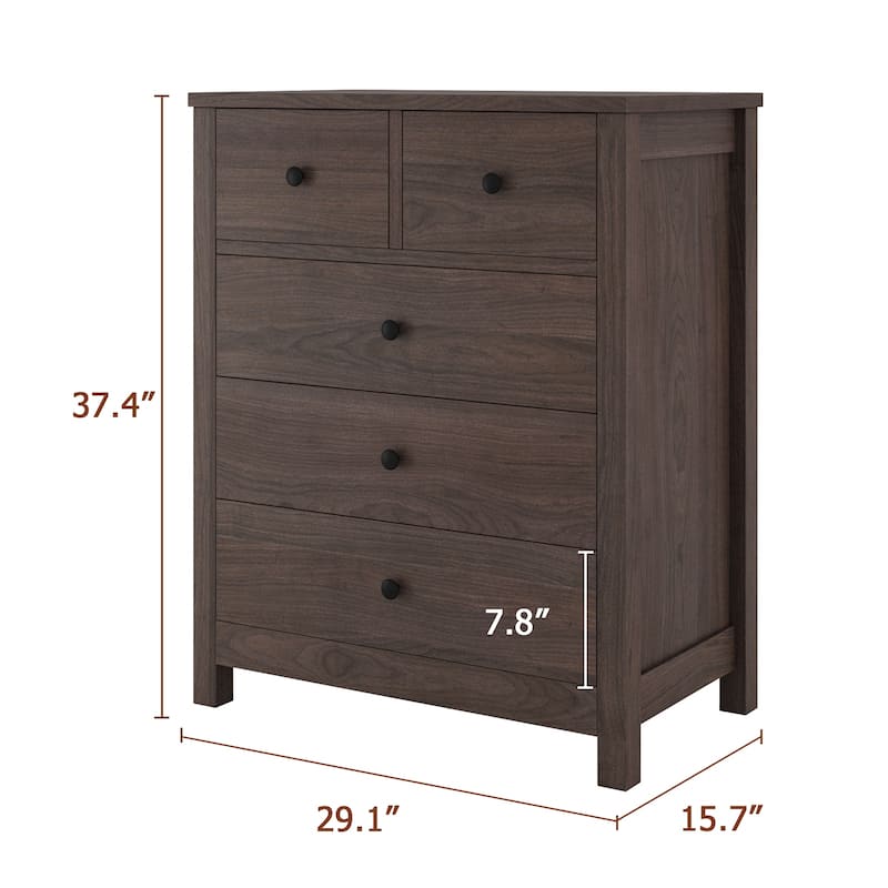 5 Drawer Dresser For Bedroom With Modern Style