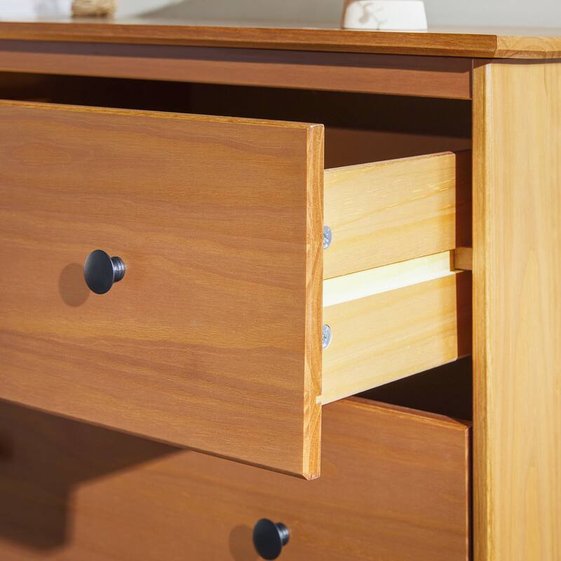 Walker Edison Bullrushes 6-Drawer Solid Wood Dresser