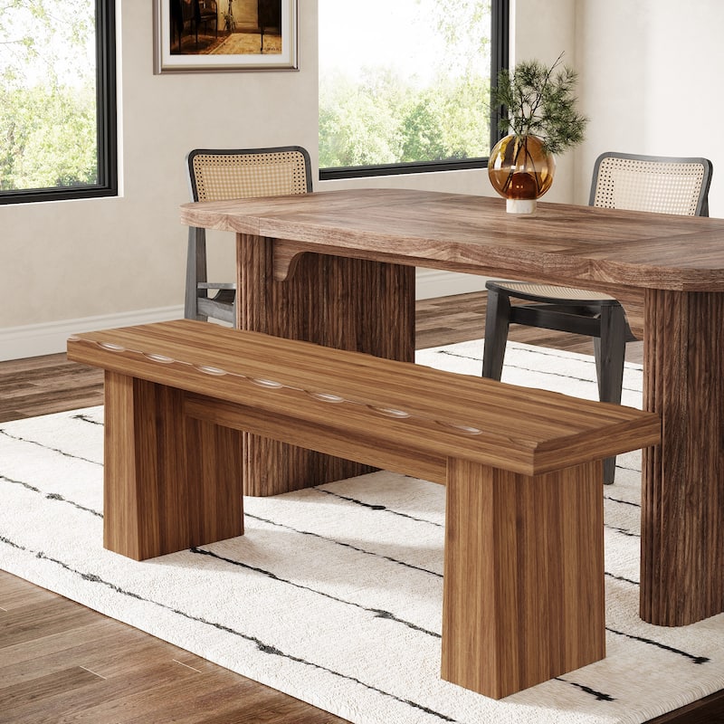 1Easylife 47-Inch Wood Entryway Bench Kitchen Dining Table Bench
