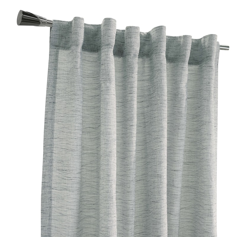 Danbury Textered Jacquard Dual Header Curtain Panel by Habitat