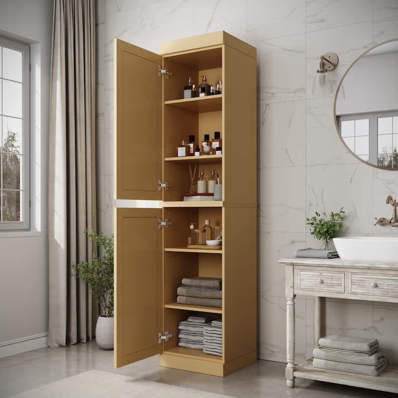100% Solid Wood 16.5" Bathroom Cabinet with Optional Doors by Palace Imports
