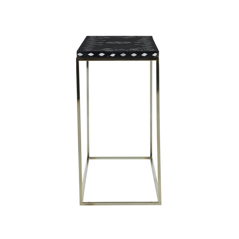 Wood Console Table - Gold - Roche River Decor