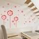 preview thumbnail 12 of 15, Walplus Red Pink Dandelion Flower Wall Sticker Nursery Decor Decal