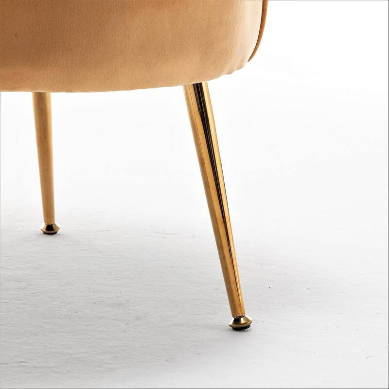 Cavett 28.3" Wide Velvet Accent Chair with Metal Legs