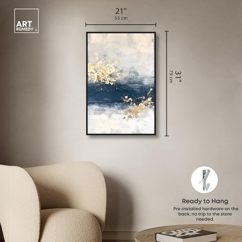 Ocean's Gold Hues I Canvas by Art Remedy
