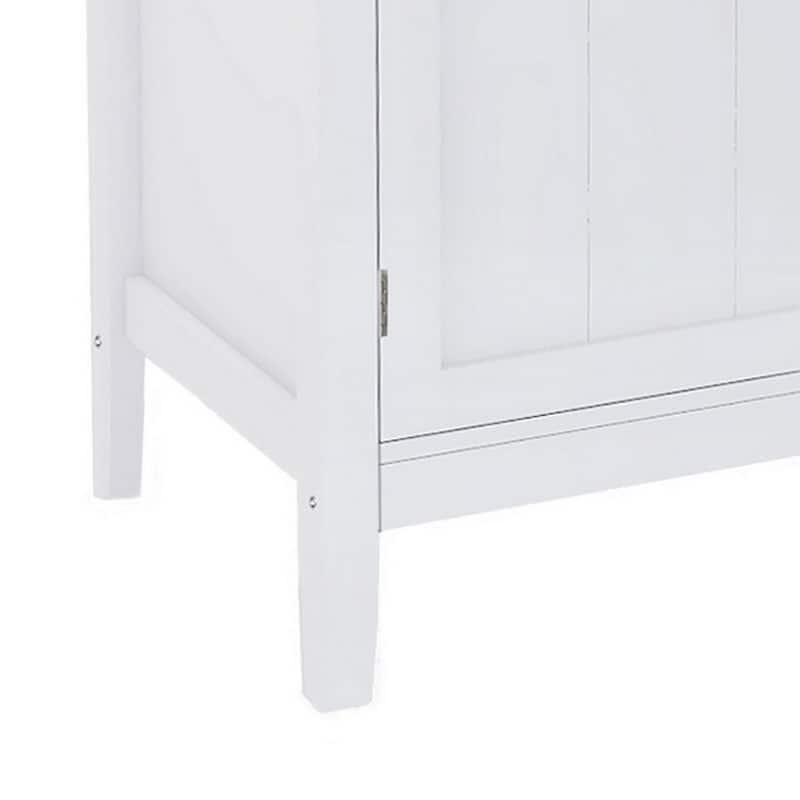 Zoh 40 Inch Double Door Sideboard Cabinet Console with 1 Open Shelf, White