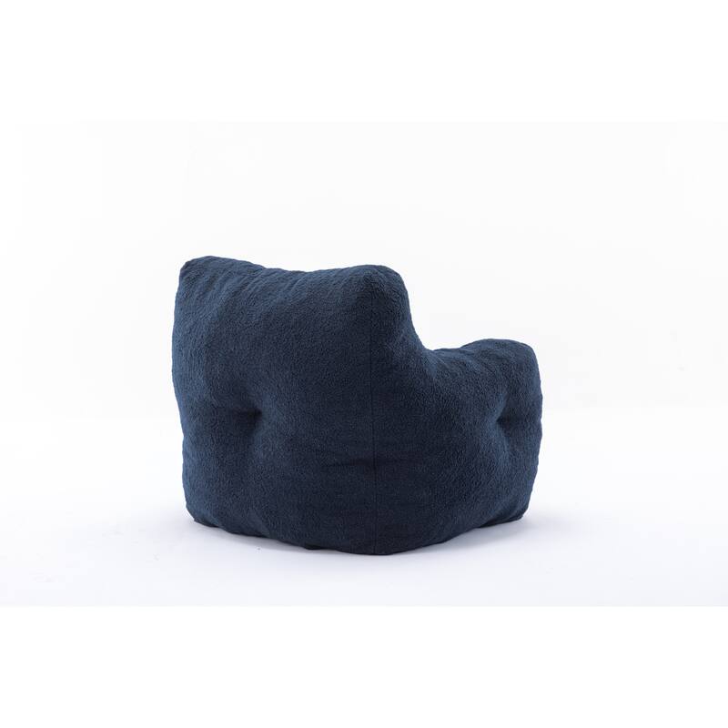 010-Soft Teddy Fabric Tufted Foam Bean Bag Chair
