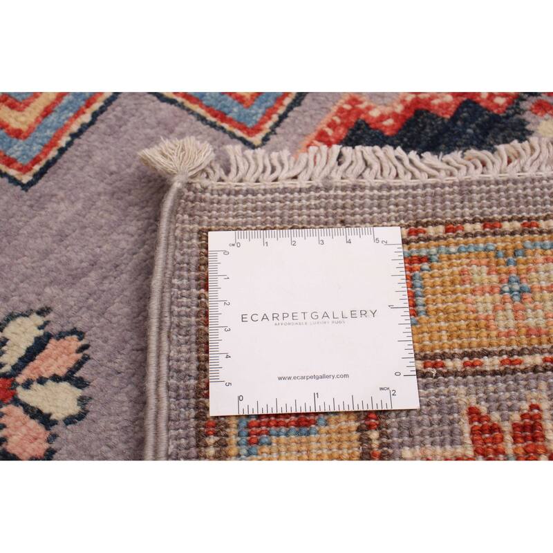 ECARPETGALLERY Hand-knotted Uzbek Ghazni Grey Wool Rug - 4'0 x 5'10