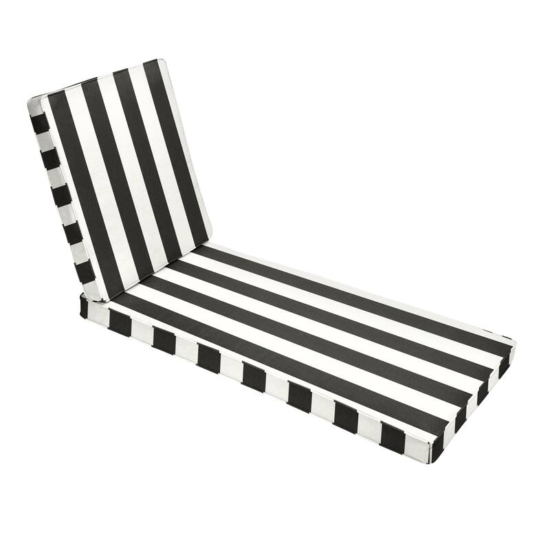 Sorra Home Sunbrella Outdoor Chaise Lounge Cushion - Cabana Classic - 73 in L x 24 in W x 3 in D