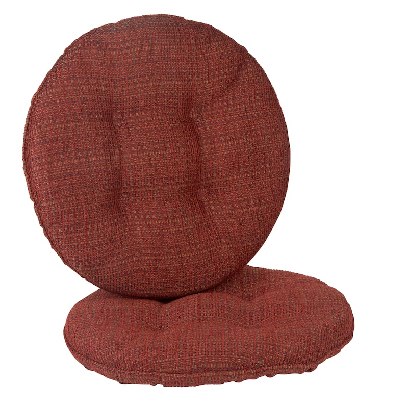 Klear Vu Tyson Tufted Barstool Cushion Set - Red - Set of 2