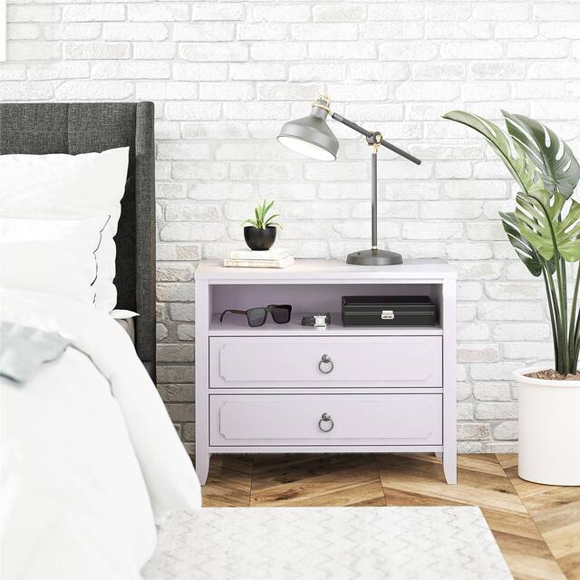 The Novogratz Her Majesty 2 Drawer Nightstand
