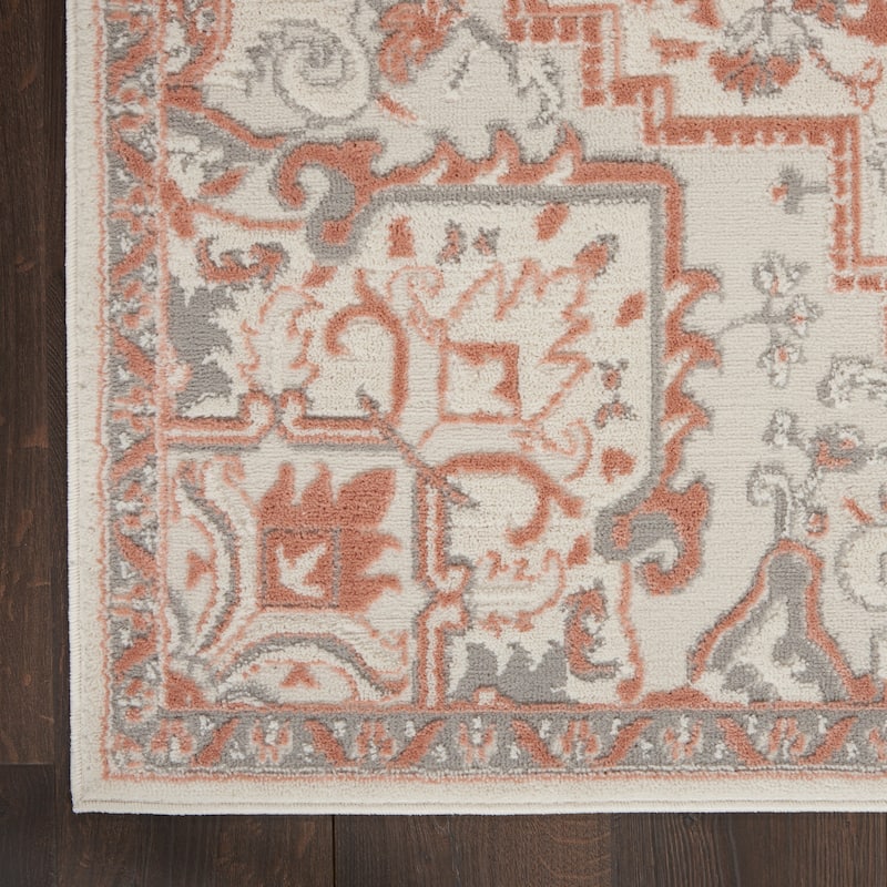 Nourison Elation Floral Medallion French Country Area Rug