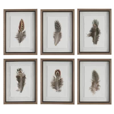 Uttermost Birds Of A Feather Framed Prints, S/6 - 15 W x 20 H x 1.75 D (inches)