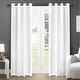 preview thumbnail 7 of 43, ATI Home Chatra Faux Silk Grommet Top Curtain Panel Pair 54X96 - Winter White