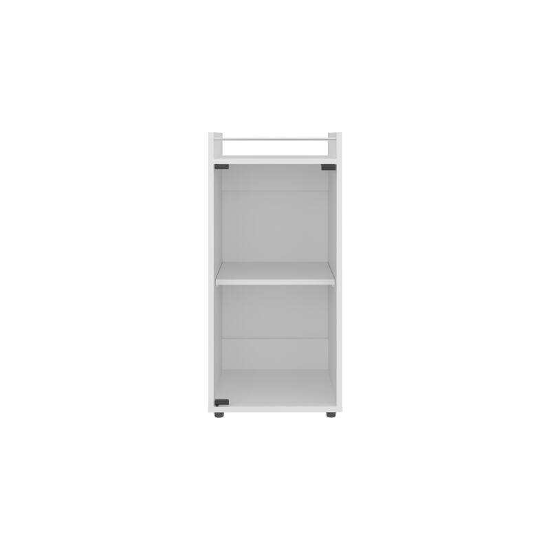 Minibar Cabinet Two Doors,Open Shelf And Compact Design Modern Bar Storage