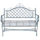 preview thumbnail 13 of 29, SAFAVIEH Outdoor Living Abner Wrought Iron 46-inch Garden Bench. - 45.8" W x 20" L x 40" H