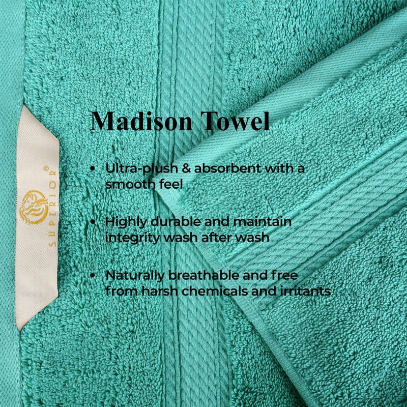 Superior Luxury Egyptian Cotton Bath Towel Set of 4 Ultra Plush, Heavyweight, Absorbent Spa & Hotel Quality Bath Towels Set