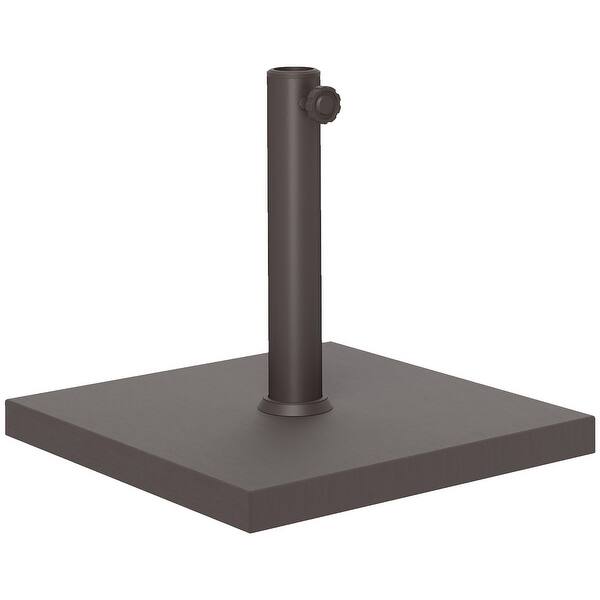 66 pound concrete patio umbrella stand bases Outsunny Base Wheels 53lbs Water or 66lbs Sand Filled Gray All rug sizes are approximate Best Choice Products 81-Pound Heavy
