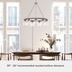 preview thumbnail 6 of 14, Hunter Devon Park 9-Light Chandelier, Wagon Wheel - Dining Room - Rustic, Farmhouse, Clear Glass