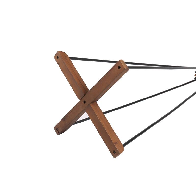 Modern Freestanding Coat Rack with 8 Hooks and Cross-Shaped Wooden Base, for Bedroom, Living Room