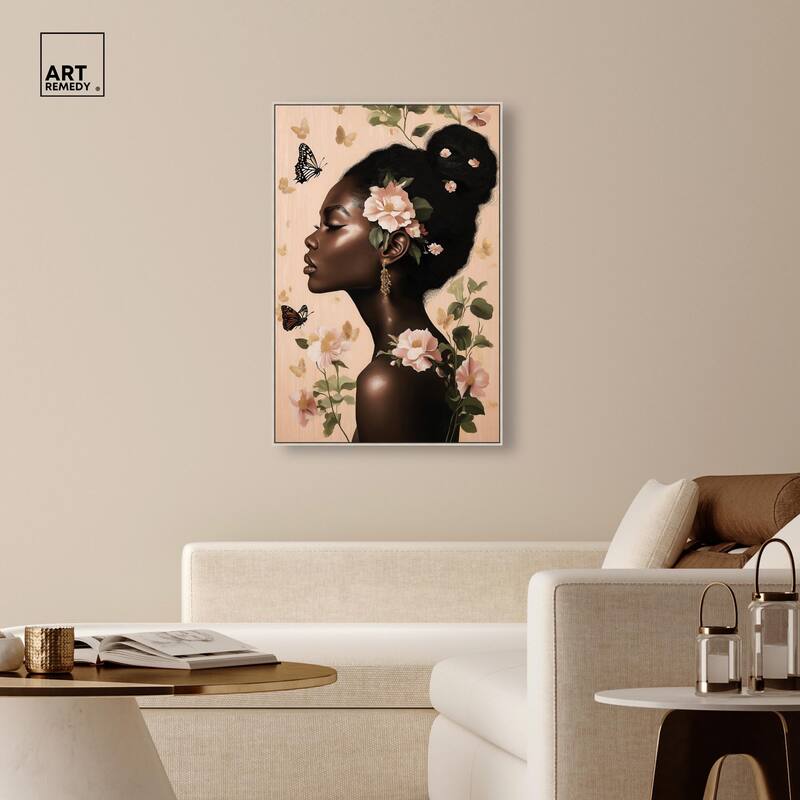 Apricot Whisper Canvas by Art Remedy