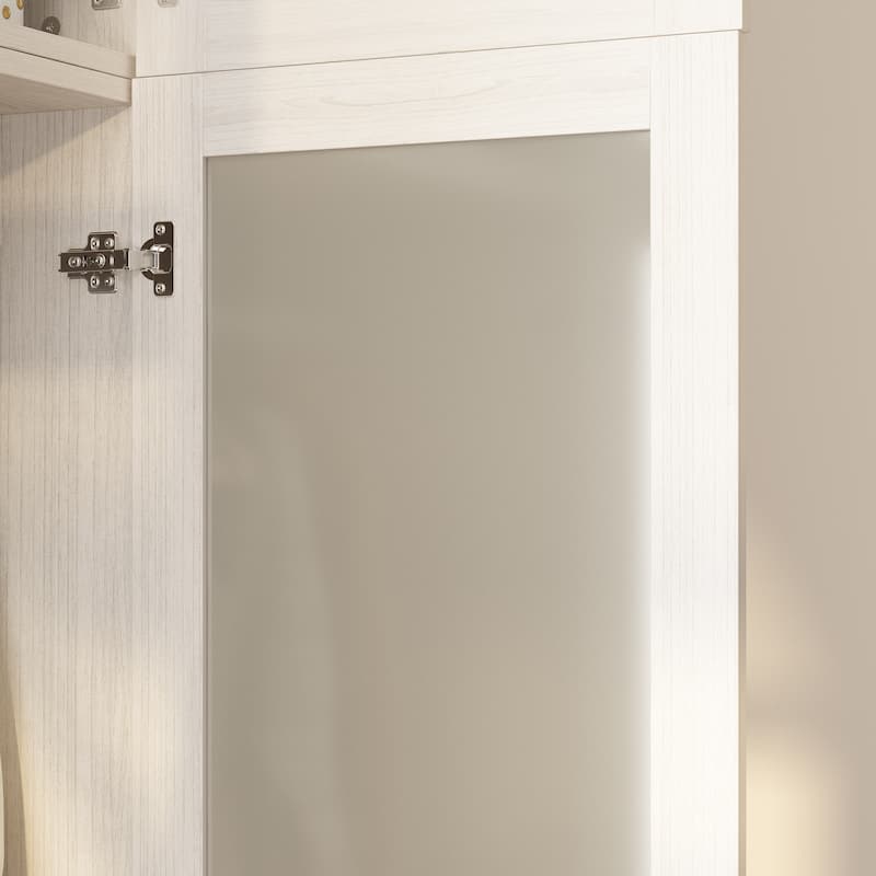 Combo Elegant Light Gray Wardrobe Modular Closet Configuration Armoire