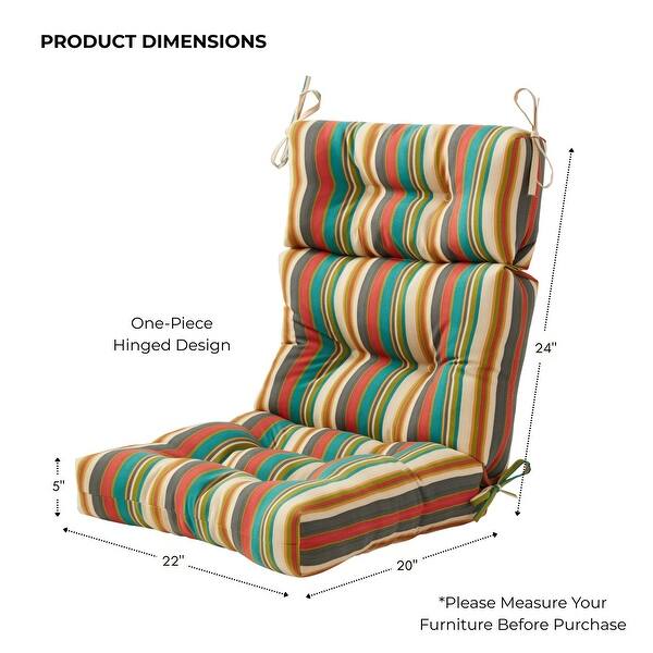 44x22-inch Greendale Global Outdoor High Back Chair Cushion (Cushion ...