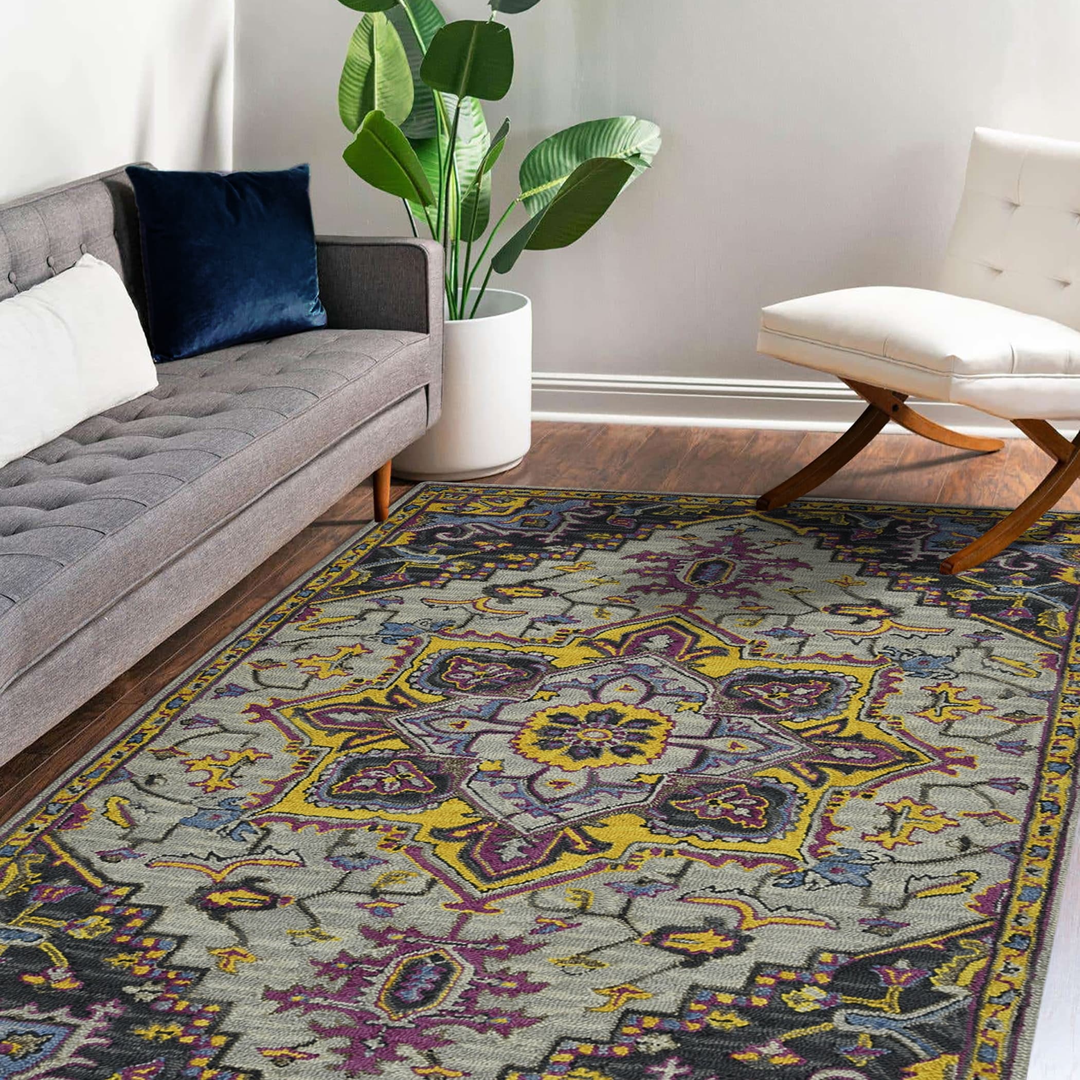 Everly Roe Boho Chic Hand-Tufted New Zealand Wool Area Rug