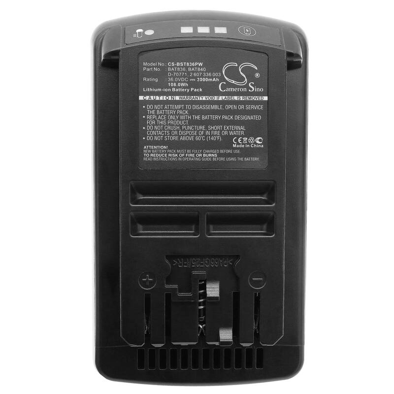 Battery for Bosch 11536C 1651B BAT810 BAT836 BAT838 BAT840 D-70771 2 607 336 003 - Black