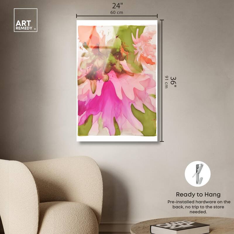 Vibrant Fluidity Floral I Acrylic by Art Remedy, Ready to Hang