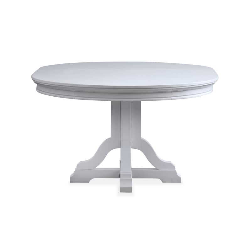 Magnussen Home Charleston Harbor Gray Extendable 48" Round Dining Table - 48''W x 48''D x 30''H