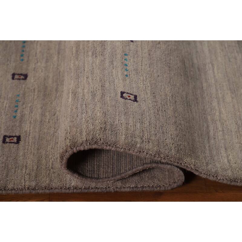 Animals Tribal Gabbeh Area Rug Hand-Knotted Wool Carpet - 5'3" x 7'7"