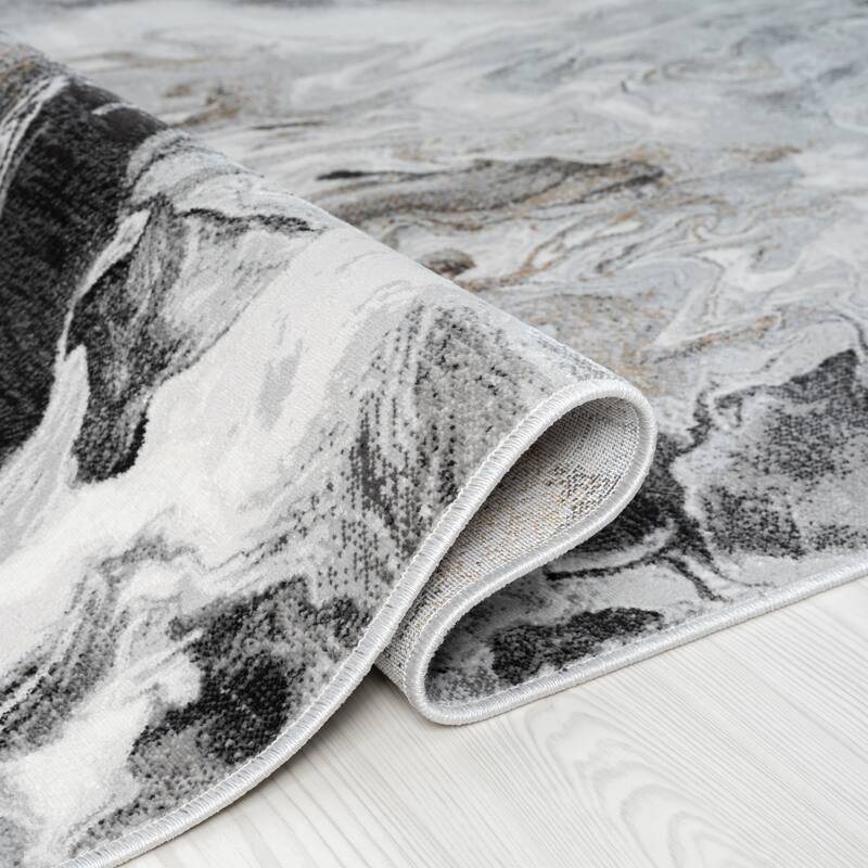Abani Rugs Regal REG500 Swirl Abstract Low Pile Area Rug