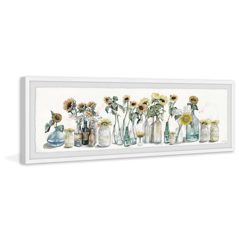'Sunflower Centerpiece III' Framed Painting Print