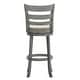 preview thumbnail 32 of 43, Verona Linen Ladder Back Swivel Bar Stool by iNSPIRE Q Classic