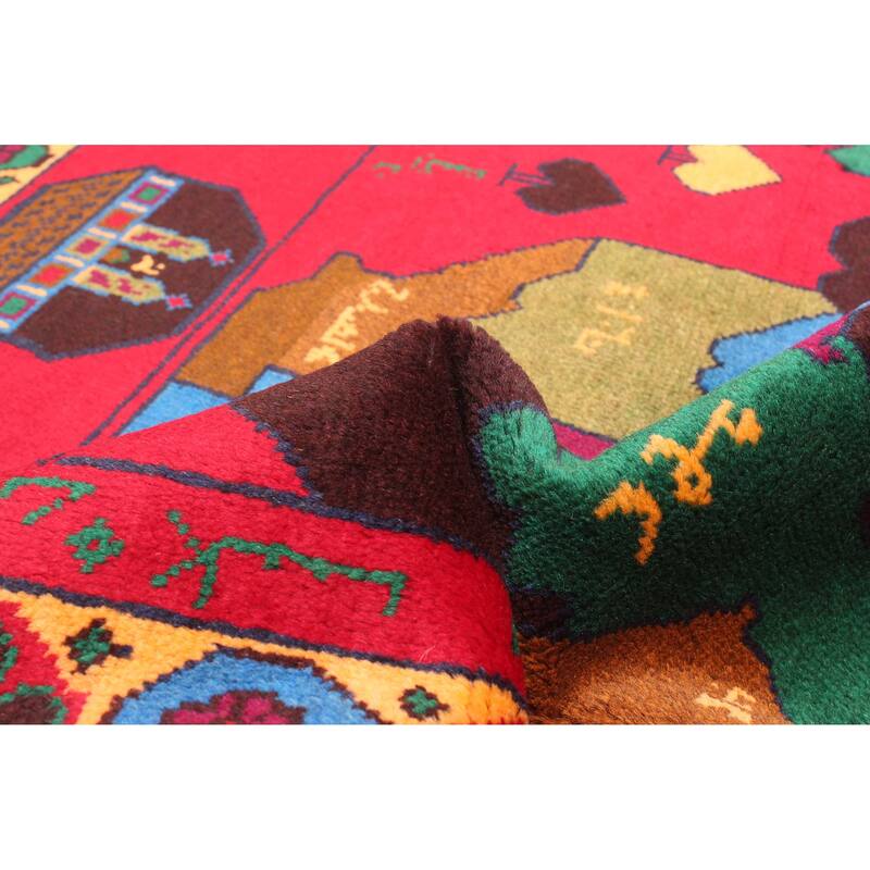 ECARPETGALLERY Hand-knotted Teimani Red Wool Rug - 2'9 x 4'10