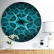 preview thumbnail 8 of 8, Designart 'Abstract blue ice flower' Oversized Modern Wall CLock 23 in. wide x 23 in. high
